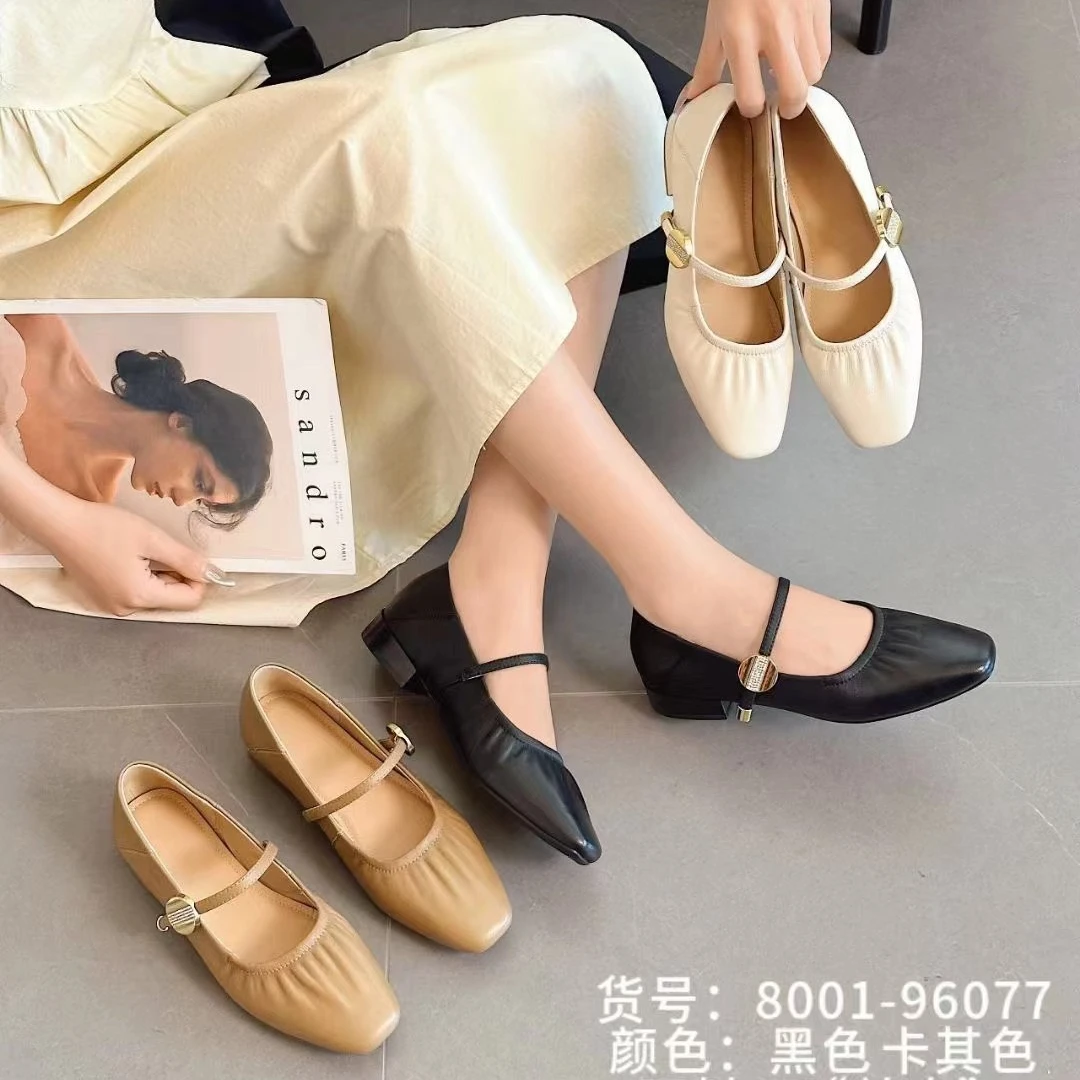 低跟秋季新款羊皮玛丽珍单鞋1124152
