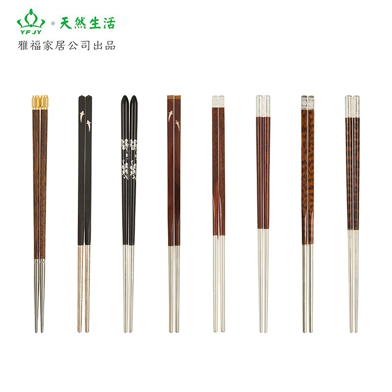 YFJY银筷子礼品家用梅兰竹菊送客户老外礼物足银防霉筷子