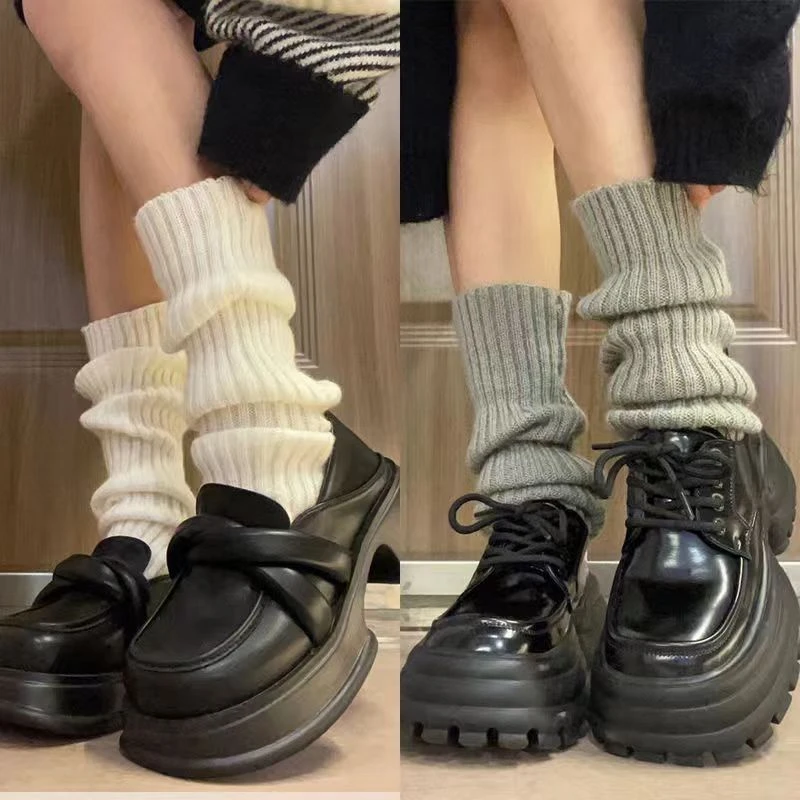 堆堆袜套女秋冬针织瘦腿显腿细粗腿辣妹百搭简约腿套保暖袜子女