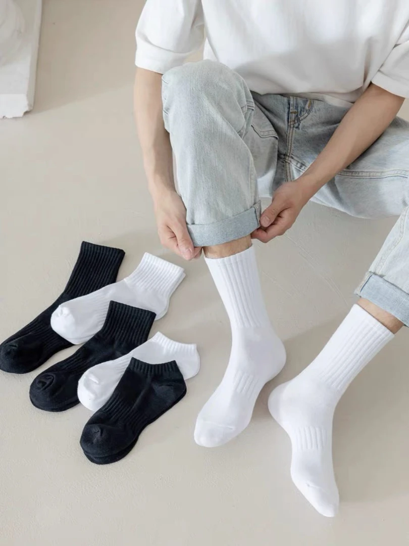 袜子男中筒春夏季薄款运动长袜防臭吸汗篮球男生夏天短袜长筒短筒