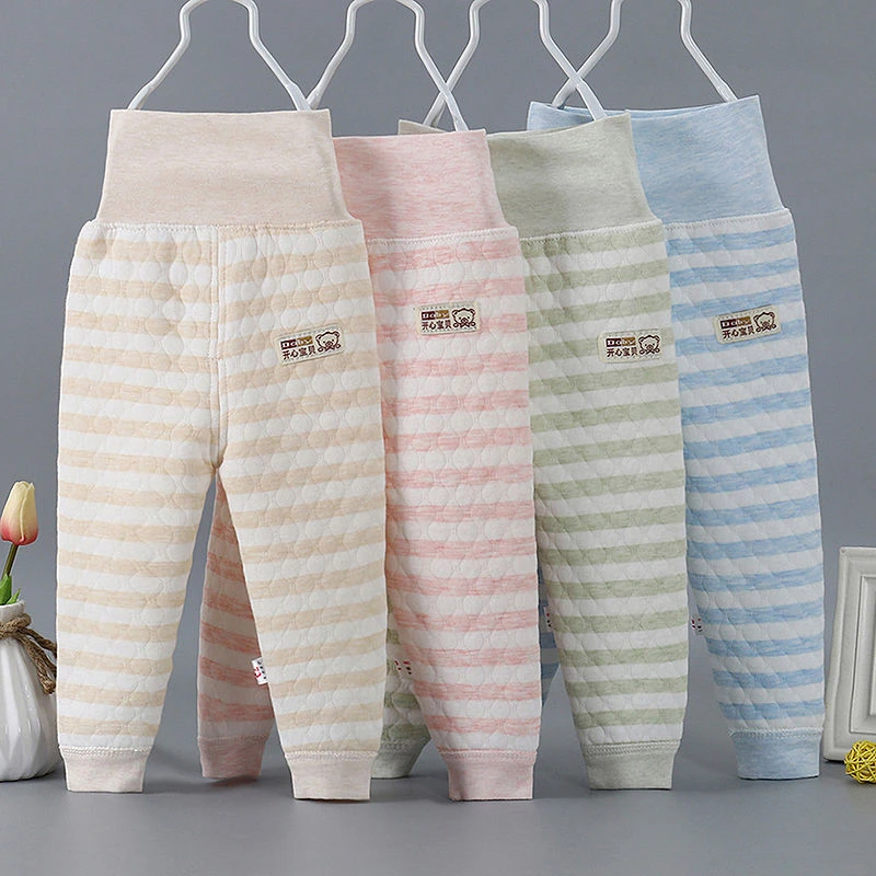 【品牌】童装潮款宝宝纯棉高腰裤婴儿加棉保暖护肚裤男女儿童两用