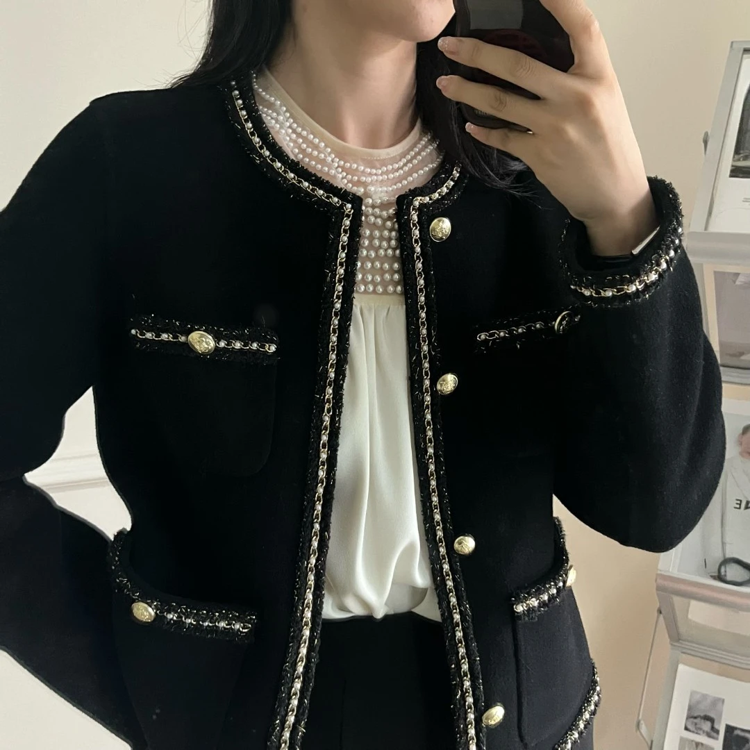 Molly Manor/莫莉庄园全羊毛小香风短外套高级感气质外套22197