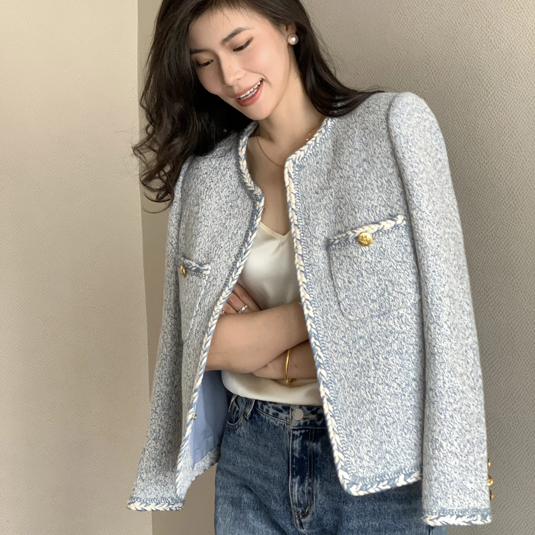 Molly Manor/莫莉庄园法式设计感短外套上衣小香风气质23184