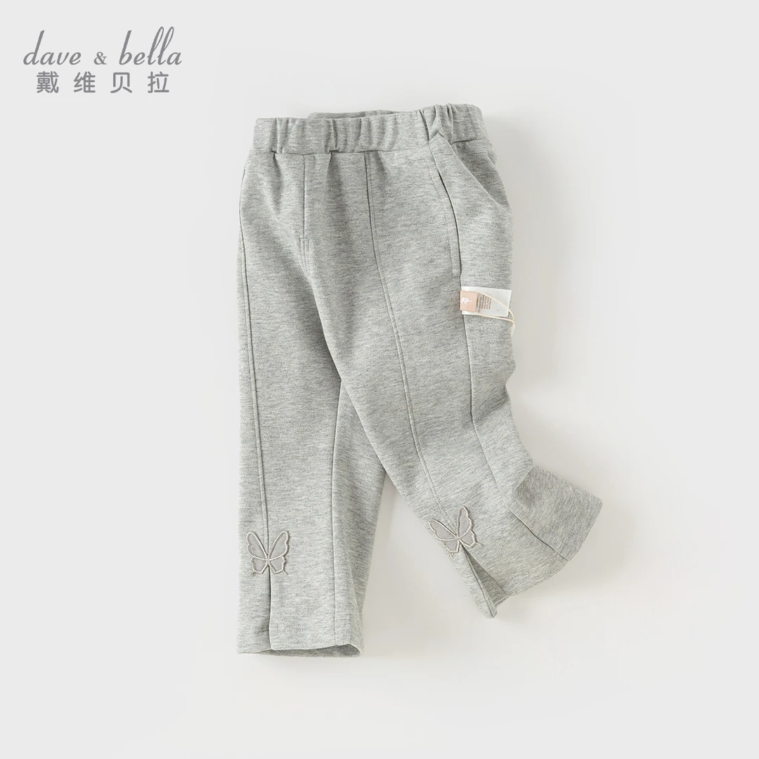 【喇叭裤】戴维贝拉儿童25年春款女童裤子女宝微喇休闲裤DB1248241