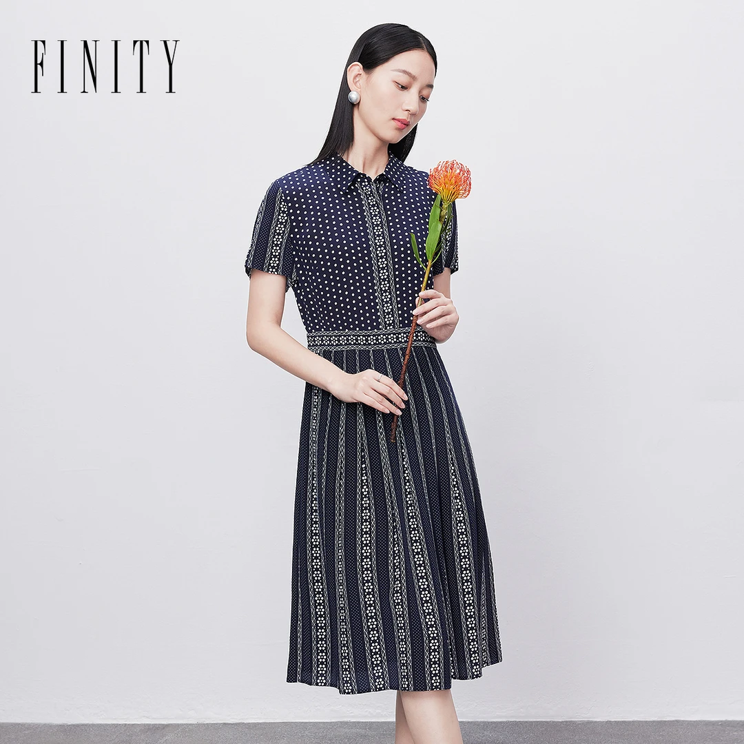 【小费班长】FINITY 16姆米桑蚕丝时尚连衣裙气质优雅 F20UCA211L
