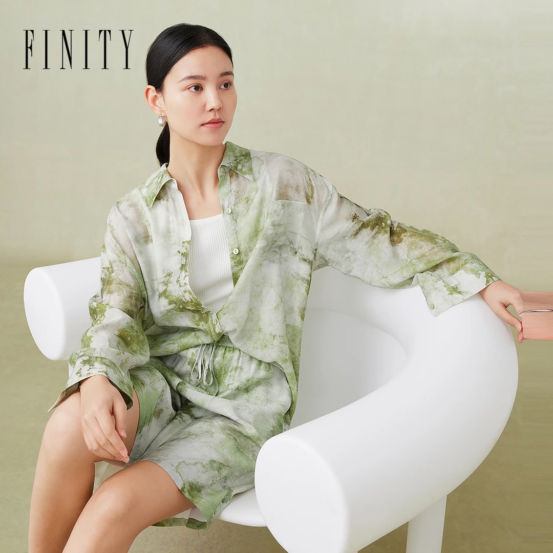 【亚美专属】FINITY 新款衬衫时尚长袖舒适透气休闲外穿 F21X4D20C5