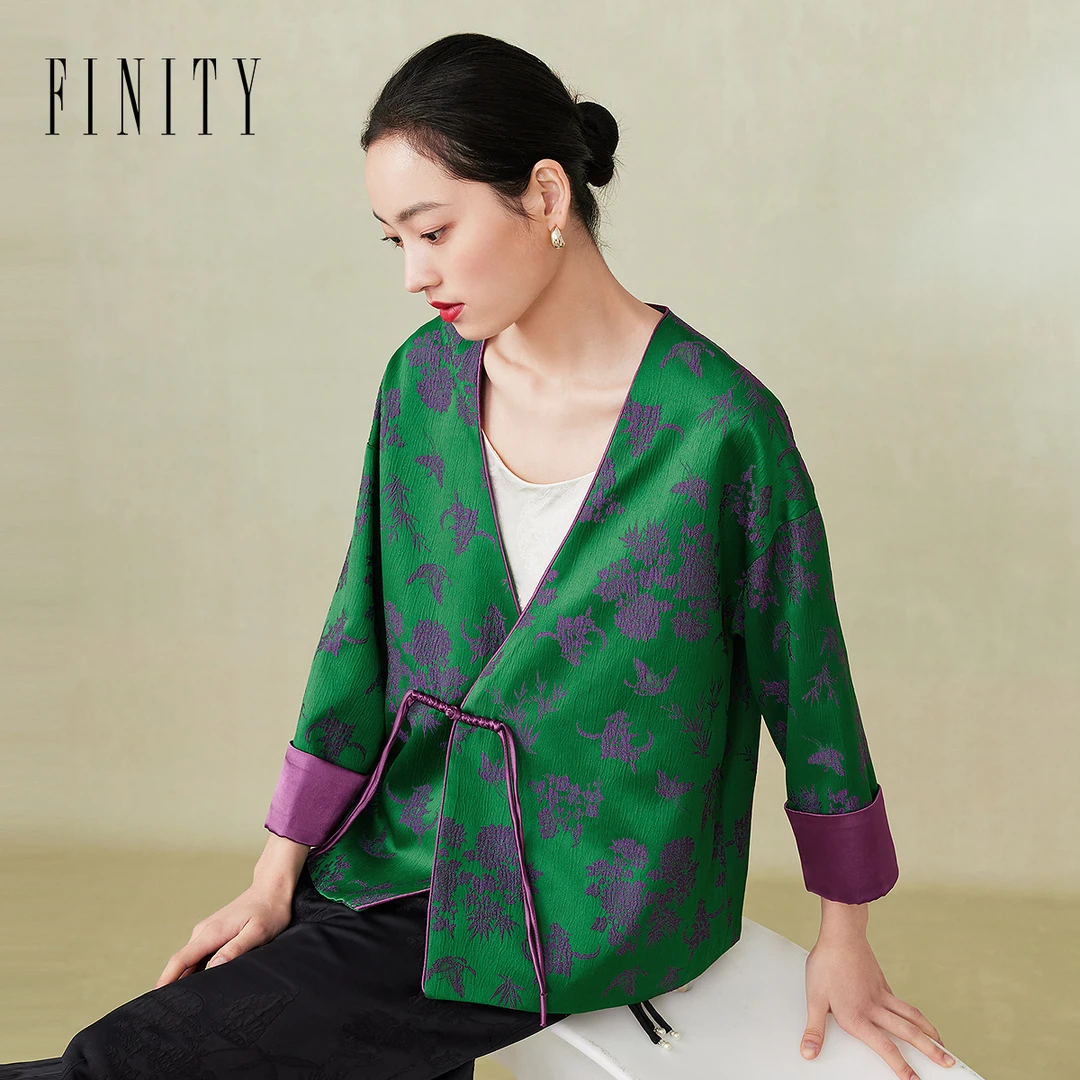 【小晴专属】FINITY 新款复古新中式国风气质外套 F21X2A50W1