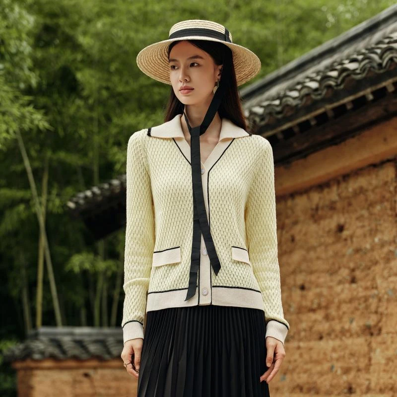 【籽言专属】FINITY 新款小香风百搭时尚针织衫 F21W7D11Z2