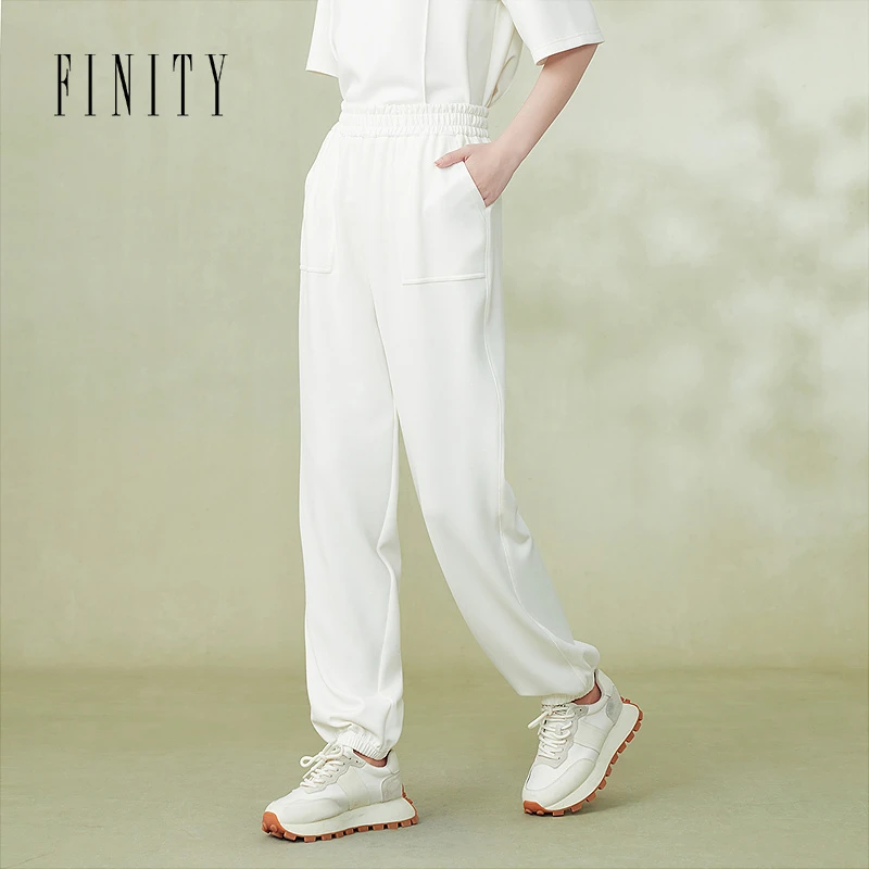 【小水专属】FINITY 新款休闲裤高腰时尚户外宽松显瘦 F21X5A68K5