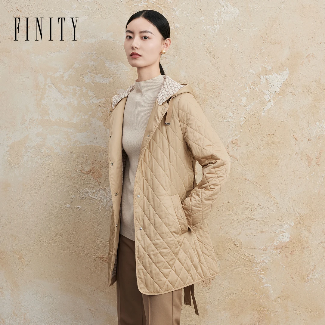 FINITY冬季新款棉衣女显瘦气质休闲百搭韩版加厚连帽保暖显瘦气质