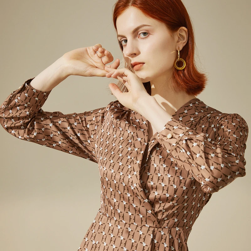 【小晴专属】FINITY 法式复古时尚气质女士连衣裙 F21V8C10L6