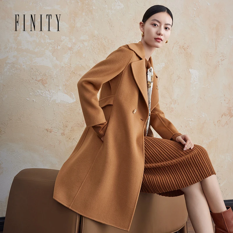 【小云总专属】FINITY 毛呢外套保暖气尚休闲洋气大衣 F21W9B36D4