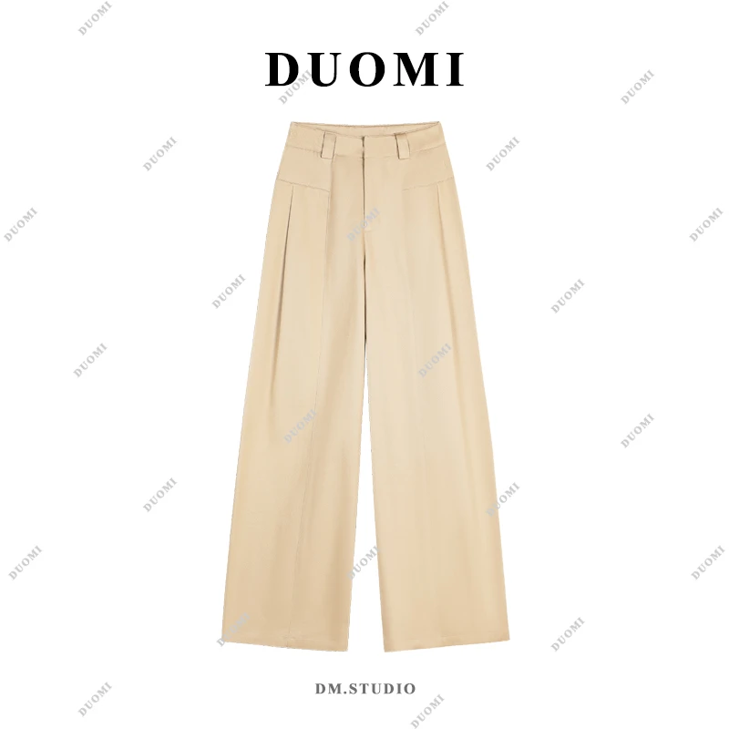 【DUOMI】高腰显瘦直筒裤女早秋新款时尚百搭气质休闲裤子DD-0416
