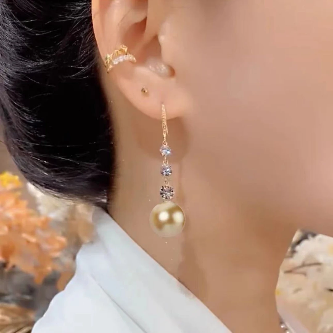 铜合金耳饰 复古长款耳环女气质耳坠精致温柔名媛耳饰N0740