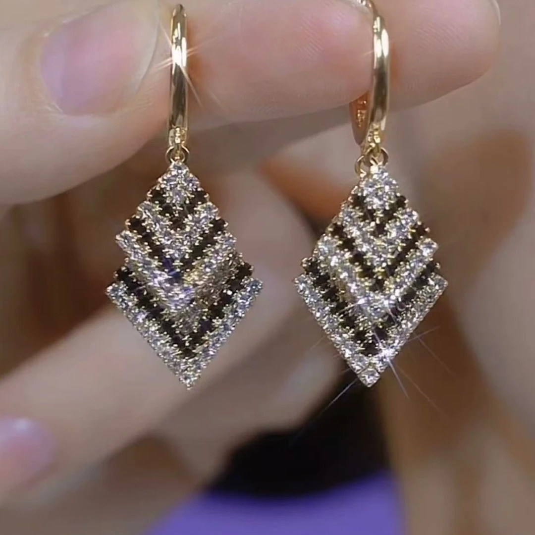 铜合金耳饰 气质轻奢时尚百搭小众简约个性精致耳环N2248