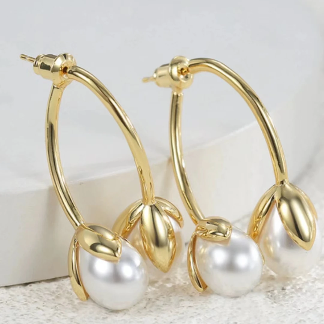 铜合金耳饰 轻奢樱桃耳钉耳环高级时尚小清新百搭耳饰N1728A1