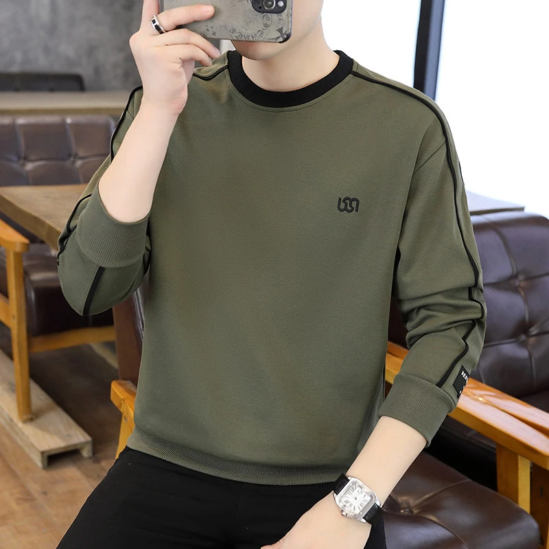 抖音爆品辑明线工艺卫衣 青年男士休闲卫衣2024秋季新款潮流