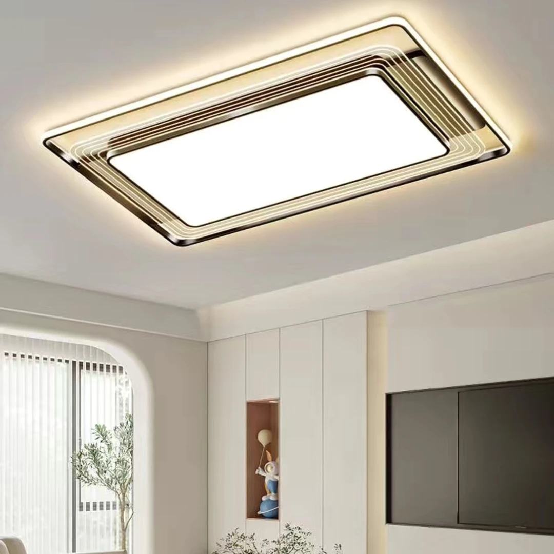 D81卧室吸顶灯简约房间大气餐厅长方形大厅护眼LED中山灯具灯饰