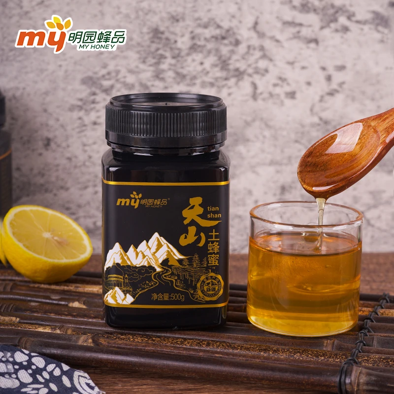 明园蜂品天然采集原蜜新疆优选浓缩天山纯正土蜂蜜真蜂蜜罐装500g