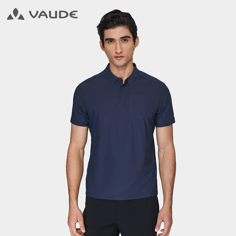 VAUDE巍德户外运动跑步速干Polo衫男士短袖排汗抗菌T恤VG2327106