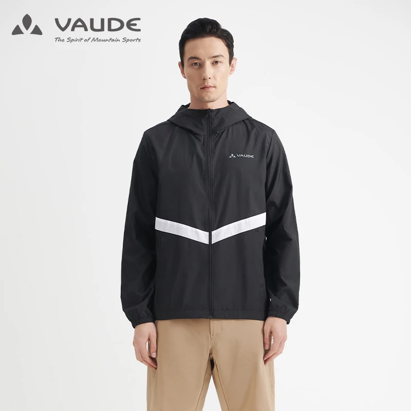 VAUDE巍德户外运动轻薄透气防晒衣upf50+休闲连帽外套男VG2226104