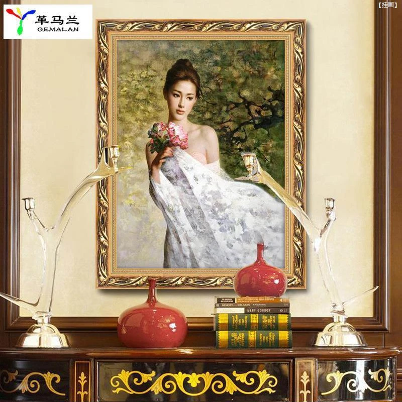 【挂画】人体艺术装饰画美女油画现代欧式客厅餐厅宾馆酒店挂画玄
