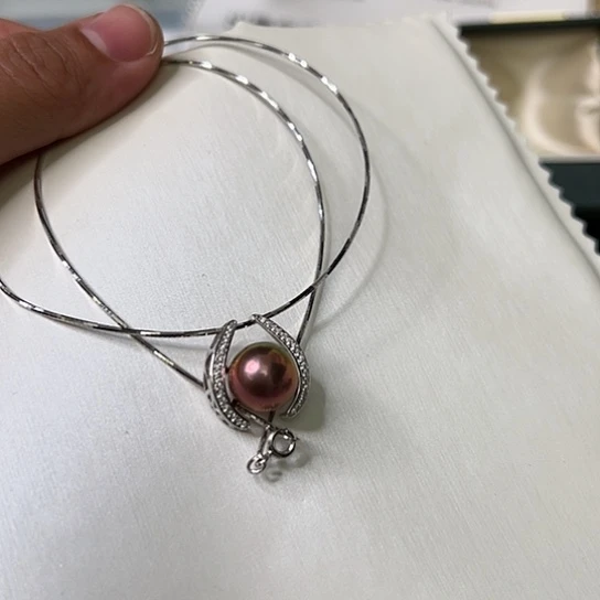 淡水珍珠套链银S925镶嵌车****漫