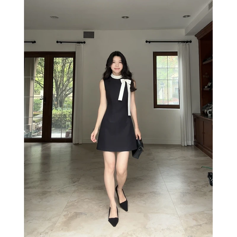 【断码特价 现货不补】气质显瘦小黑裙西装连衣裙G924Q02667