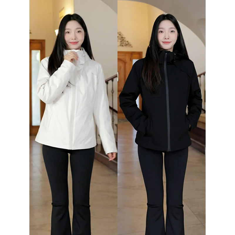 郭九九呢 轻薄日常轻便防风防水显瘦休闲连帽羽绒服 G924Z18517