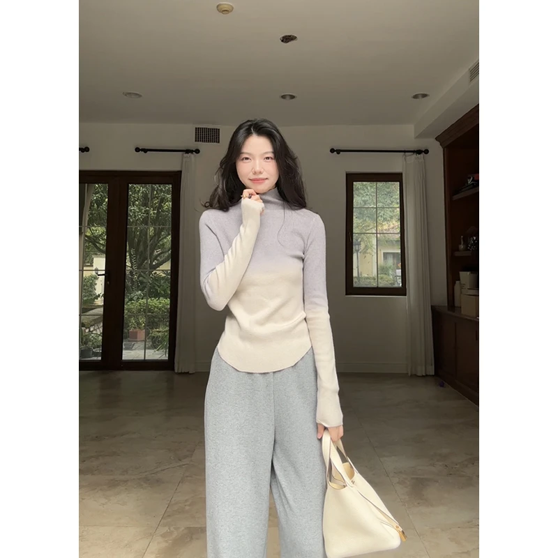 【断码特价 现货不补】百搭高领修身显瘦打底衫 G924Z18479