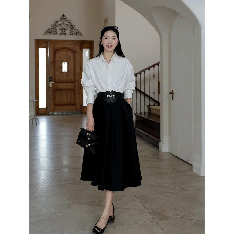 【断码特价 现货不补】 纯棉赫本风气质通勤宽松显瘦衬衫G924A11280