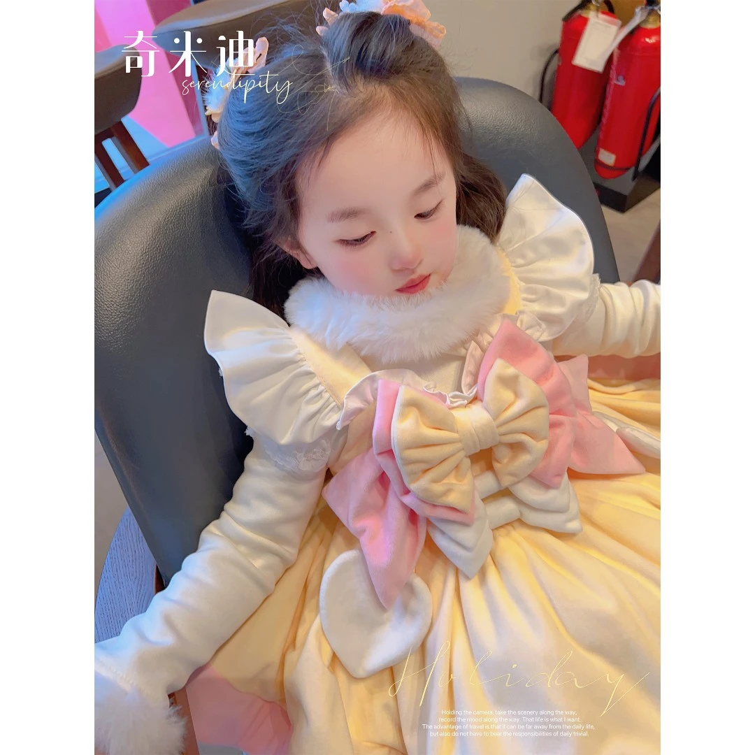 【小樱】奇米迪女童背带裙洋气公主冬装新款44220