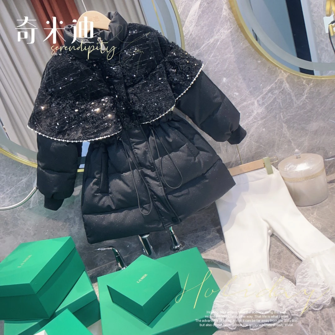 【现货】奇米迪 女童公主羽绒服冬装洋气保暖外套48009