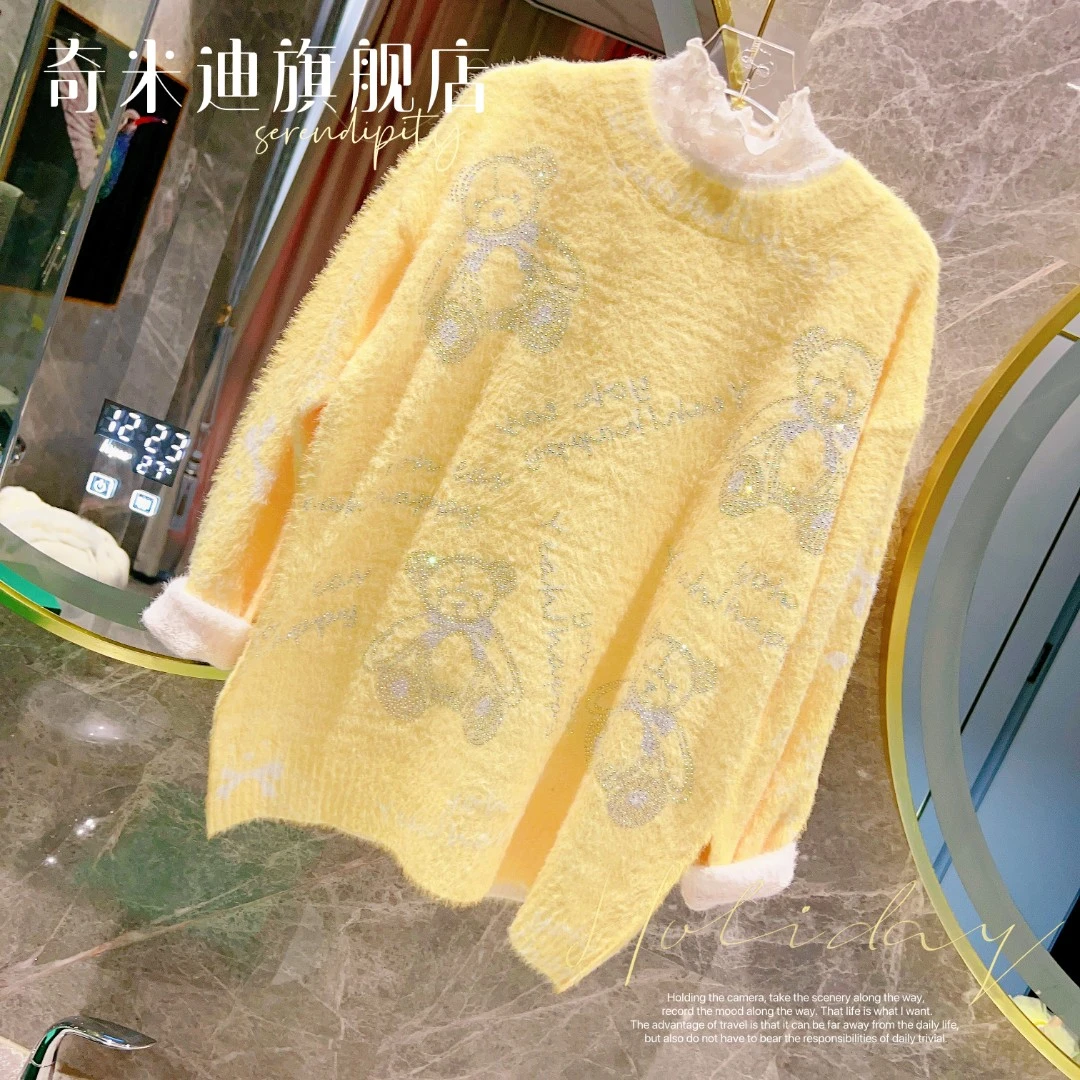 【小熊没烦恼】【现货】奇米迪女童可爱宽松毛衣36456