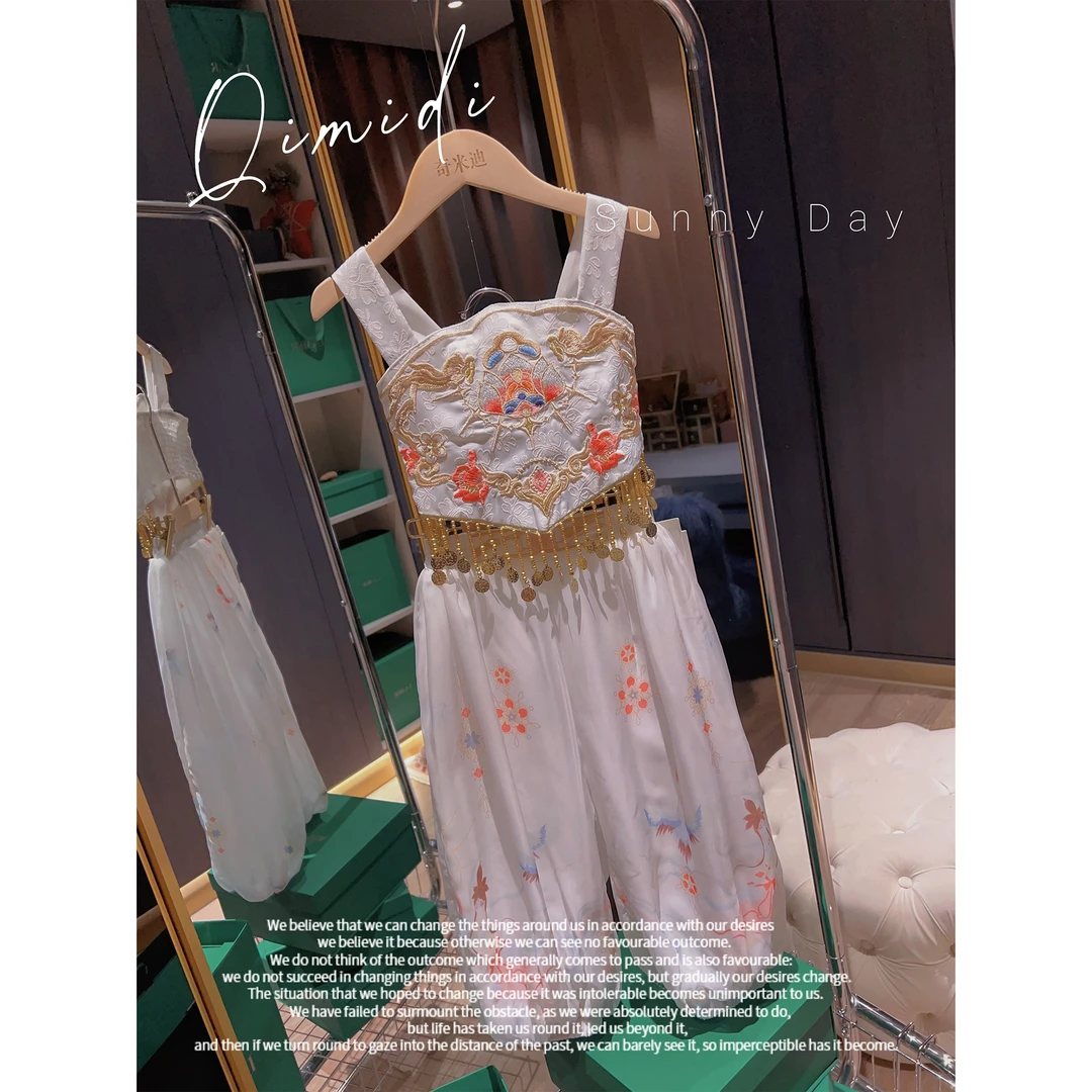 现货【步生莲】奇米迪女童民族套装夏季儿童汉服两件套22209