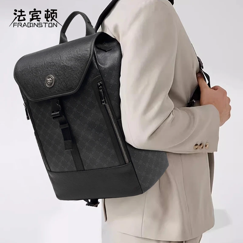 男士时尚简约商务休闲潮流百搭双肩背户外多功能大容量背包电脑包