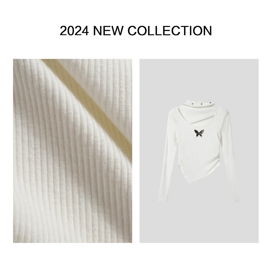 【婷婷专属】T1F18009A 秋季女士修身显瘦长袖T恤