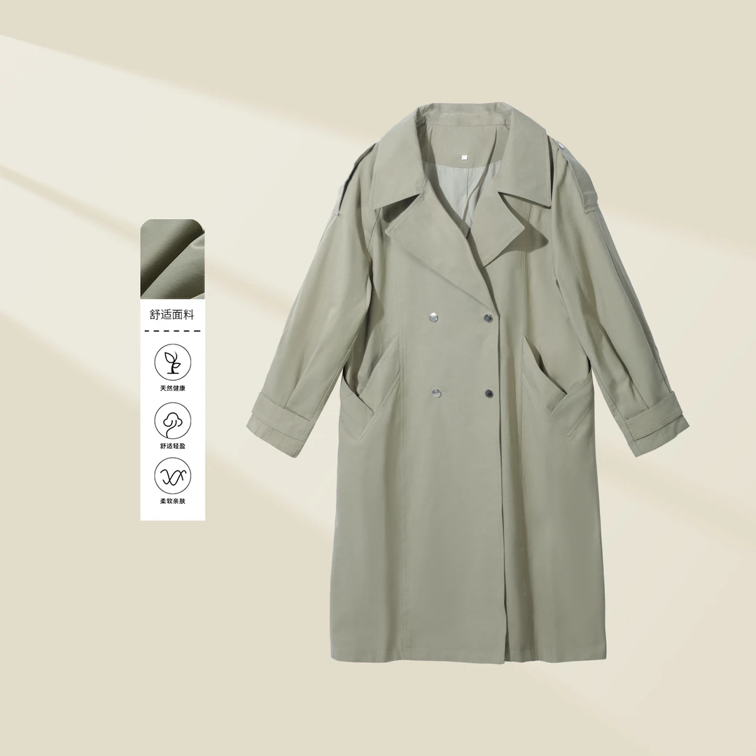 【芳芳专属】F5336002B 春季中长款轻盈舒适风衣