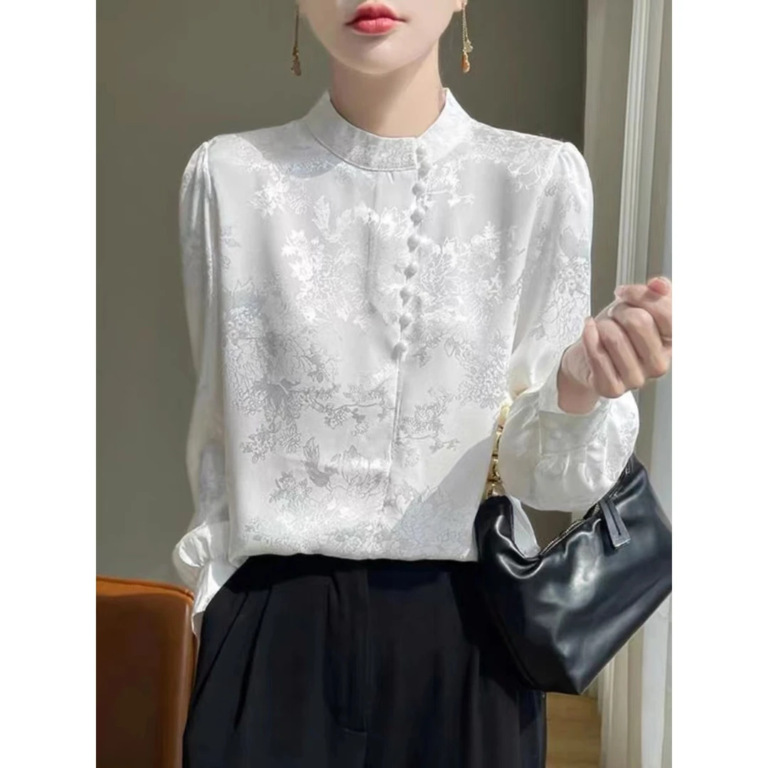 【婷婷专属】C5F16035长袖衬衫时尚纯色衬衣-6035