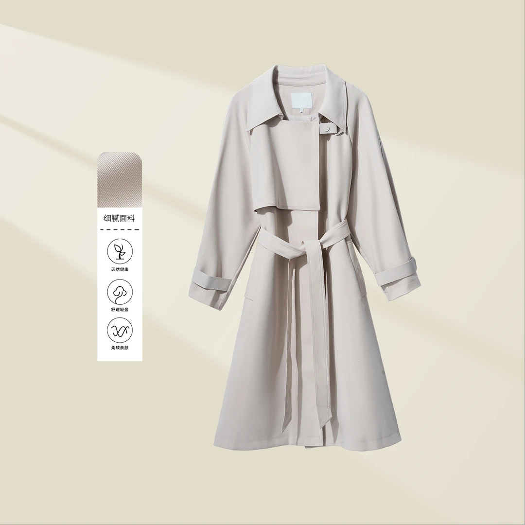 《婷婷专属》F1337008B  2024年春季时尚气质风衣