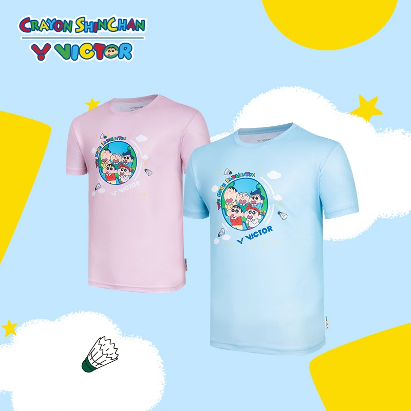 VICTOR/威克多蜡笔小新联名成人T-4502CS/儿童4702速干羽毛球服