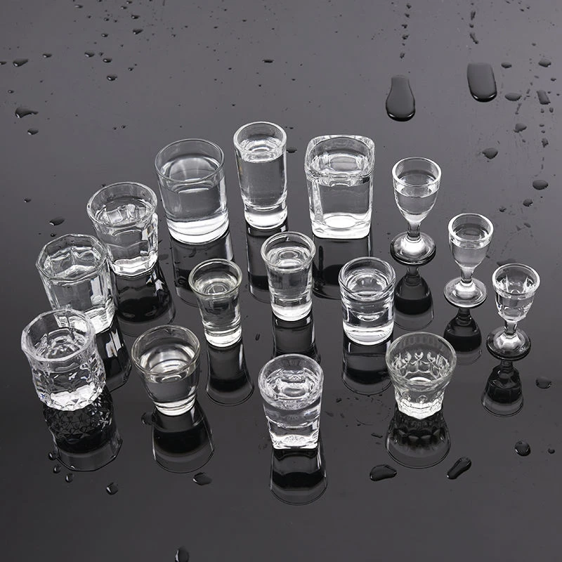 加厚厚底玻璃小白酒杯玻璃酒杯烈酒杯分酒器子弹头杯酒盅无铅