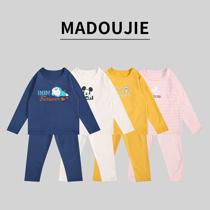 TZ3-35【品牌单】儿童内衣家居服套装 童保暖圆领内衣套装