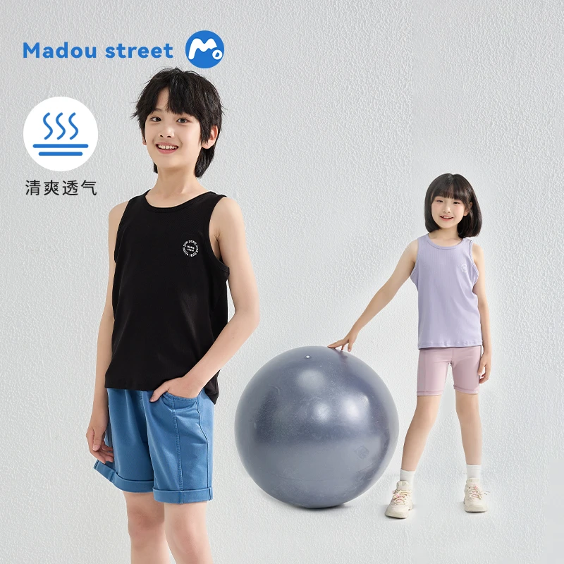 麻豆街【吸湿排汗】25新款童装夏季薄款男童女童宝宝内穿背心M81