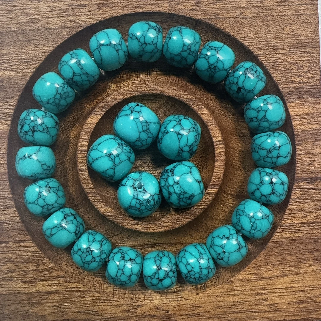 网花水草文圆珠老型手工串珠穿串DIY珠串配饰，尺寸