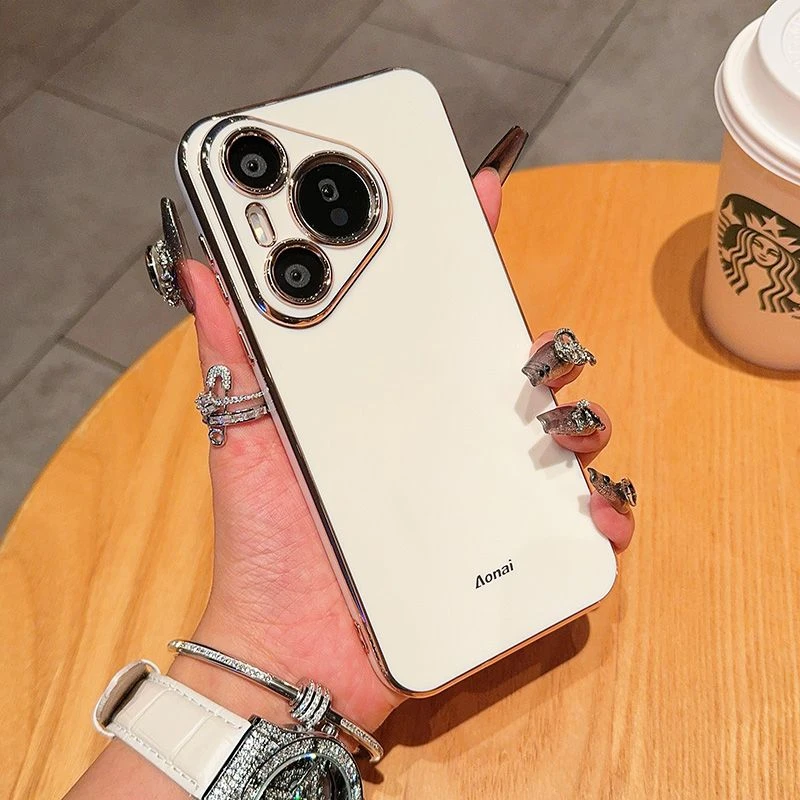 适用华为pura70高颜值简约手机壳pro+轻薄防摔ultra轻奢保护套