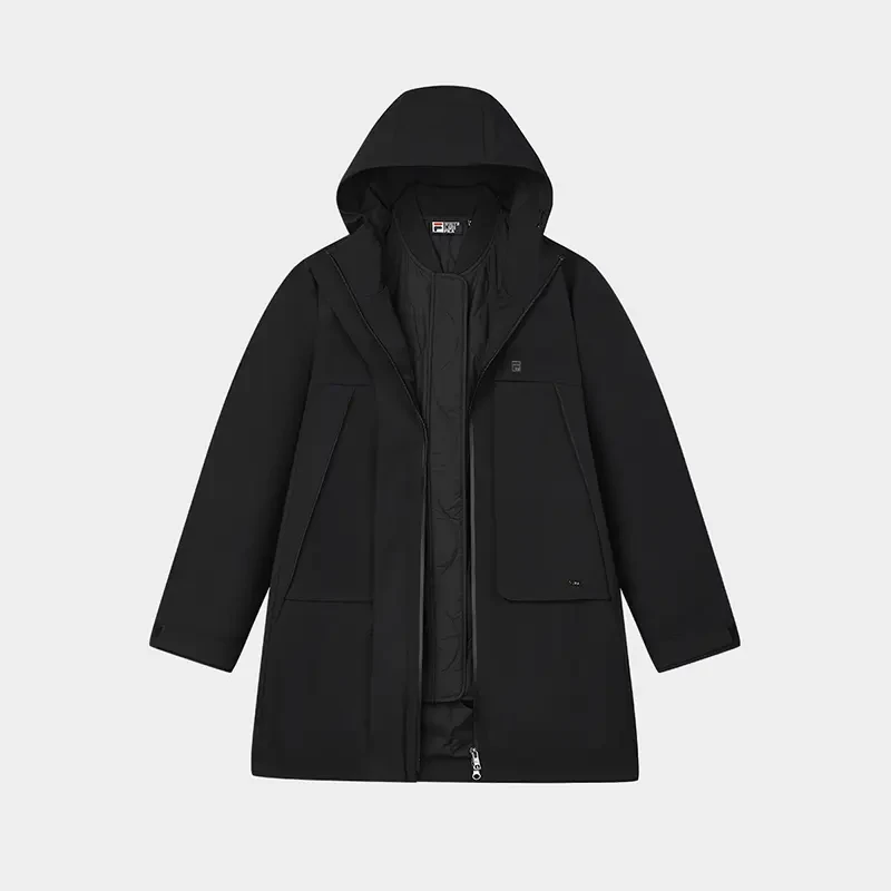 Fila/斐乐冬季新款女士休闲户外时尚连帽上衣两件套F11W513701F