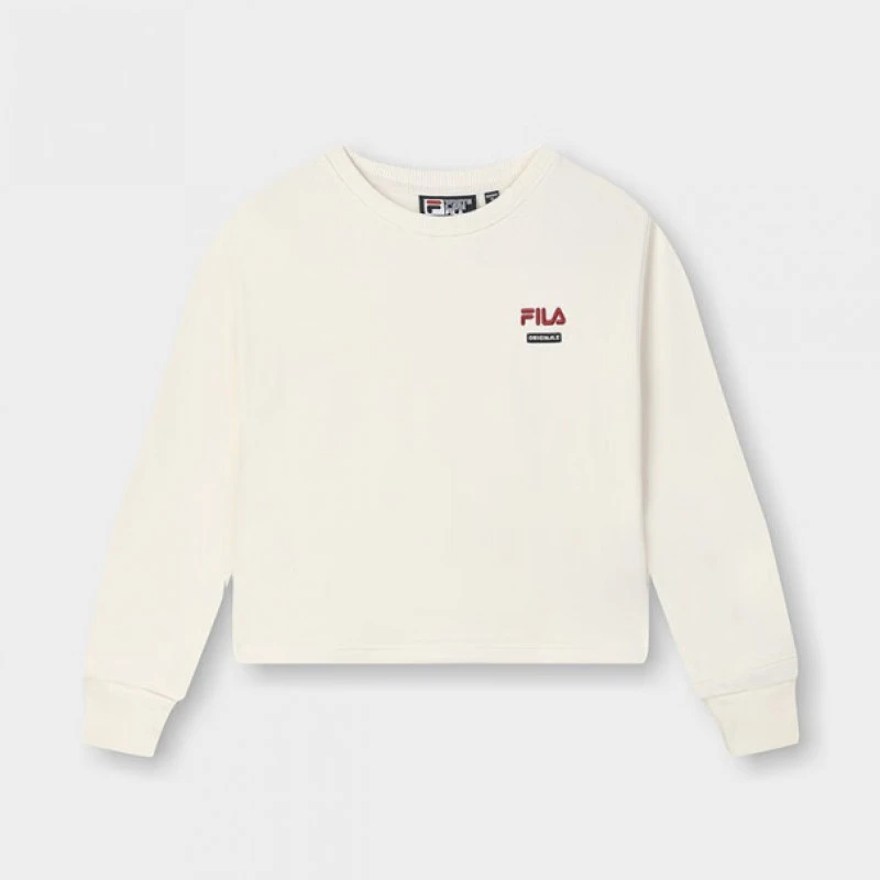 Fila/斐乐官方女子针织套头衫2023冬季简约宽松卫衣F51W349215A