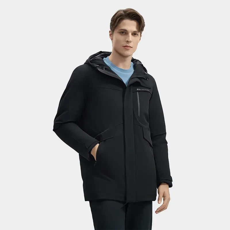 Fila/斐乐男【夏日反季狂欢】冬季百搭保暖中长款羽绒服F11M443910F