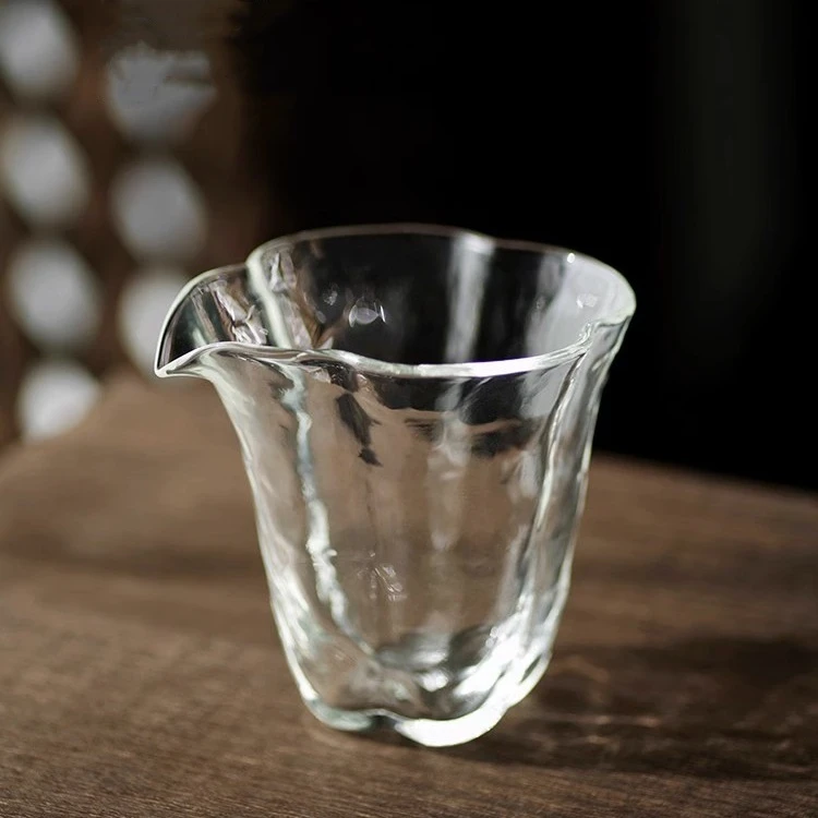 【集莘堂】冰晶海棠公道杯家用加厚茶道分茶器耐热锤纹中式纯手工